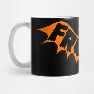 Black & White Fright Orange Bat Mug